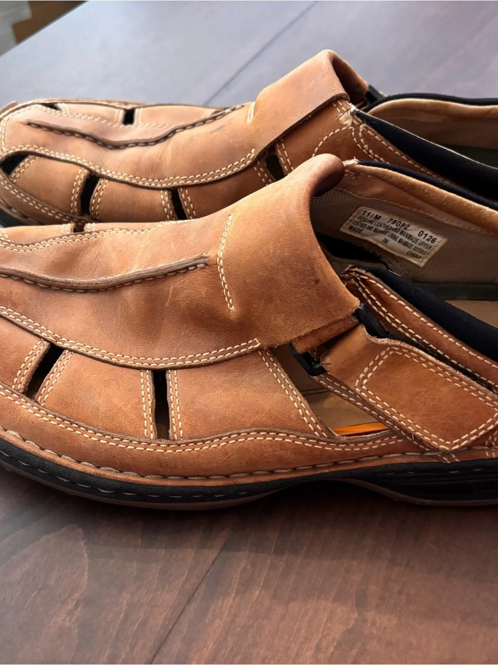 Men's Timberland Tan Leather Fisherman Sandal